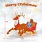 Costway Lighted 2D Christmas Reindeer and Sleigh Decoration Pre-Lit Glittered Decoration
